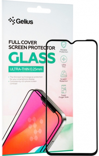 Захисне скло Gelius Full Cover Ultra-Thin 0.25mm для Samsung A037 (A03s) Black - фото - інтернет-магазин електроніки та побутової техніки TTT