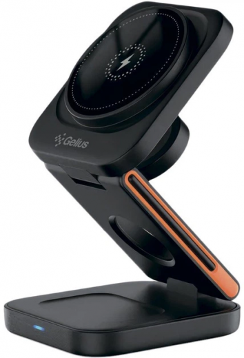 Беспроводное зарядное устройство Gelius Gravico 3in1 GP-WC014 15W (2099901009906) Black - фото - интернет-магазин электроники и бытовой техники TTT