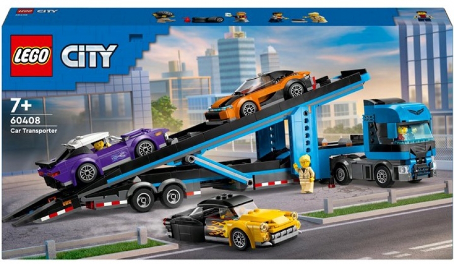 Конструктор LEGO City Грузовик-транспортер со спортивными авто 998 деталей (60408) - фото - интернет-магазин электроники и бытовой техники TTT