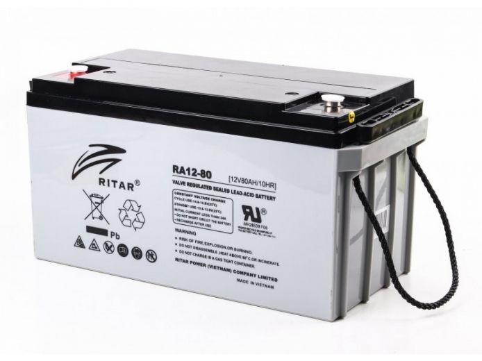 Аккумуляторная батарея Ritar AGM 12V-80Ah (RA12-80) - фото - интернет-магазин электроники и бытовой техники TTT
