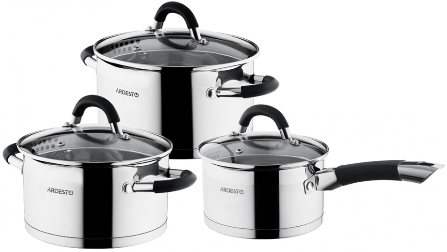 Набор посуды Ardesto Gemini 6 предметов (AR1906GS) - фото - интернет-магазин электроники и бытовой техники TTT