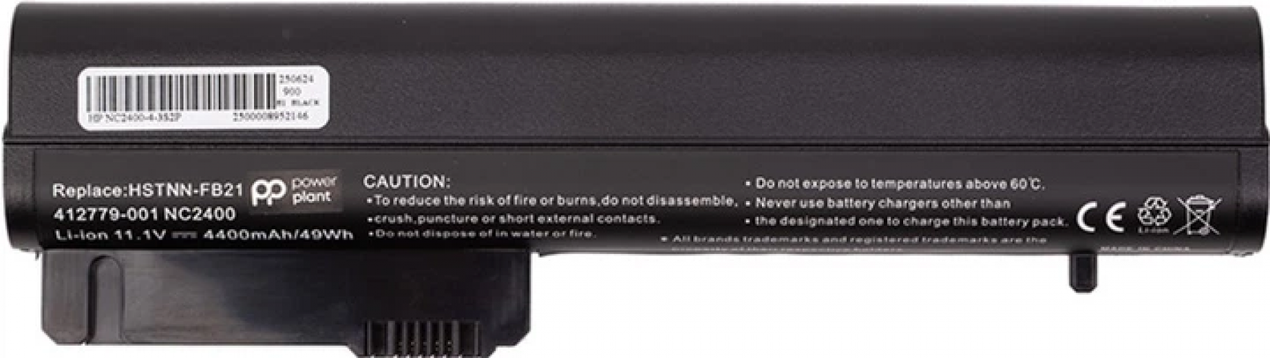 Аккумулятор PowerPlant для HP EliteBook 2530p (HSTNN-FB21) 11.1V 4400mAh (NB460380) - фото - интернет-магазин электроники и бытовой техники TTT