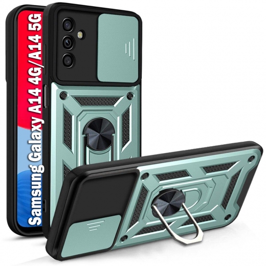 Панель BeCover Military для Samsung Galaxy A14 4G SM-A145/A14 5G SM-A146 (709147) Dark Green - фото - интернет-магазин электроники и бытовой техники TTT