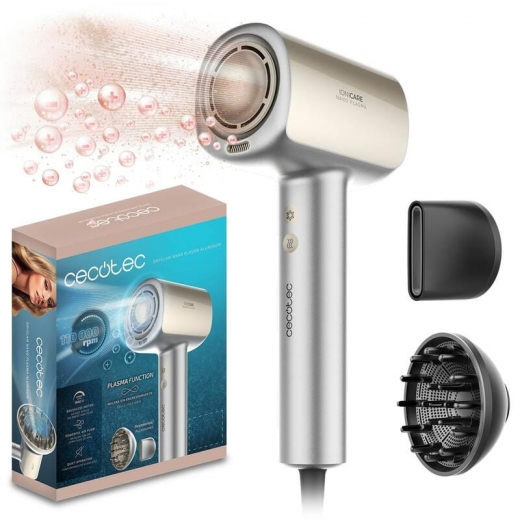 Фен Cecotec DryGlam Nano Plasma (A01_EU01_101440) Aluminum - фото - інтернет-магазин електроніки та побутової техніки TTT