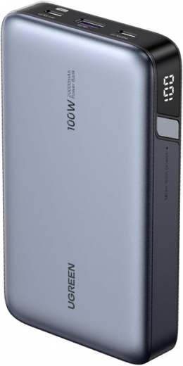 УМБ Ugreen PB720 20000mAh 100W PD + QC (UGR-25188) Grey  - фото - интернет-магазин электроники и бытовой техники TTT
