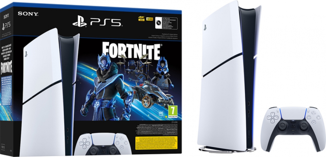 Ігрова приставка Sony PlayStation 5 Slim Digital Edition (Fortnite Cobalt Star Bundle) - фото Ігрова приставка Sony PlayStation 5 Slim Digital Edition (Fortnite Cobalt Star Bundle) - фото - інтернет-магазин електроніки та побутової техніки TTT