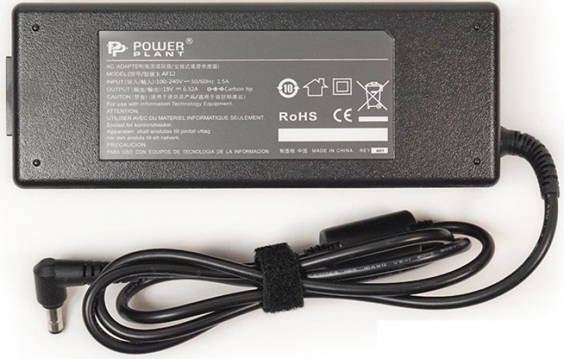 Блок питания PowerPlant для ноутбуков ASUS 220V, 19V 120W 6.32A (5.5*2.5) (AS120F5525) - фото - интернет-магазин электроники и бытовой техники TTT