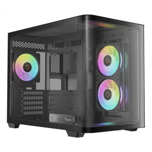 Корпус Iota C50 Curve ARGB (IOTA-C50-BKD300CD-GL) Black  - фото - интернет-магазин электроники и бытовой техники TTT