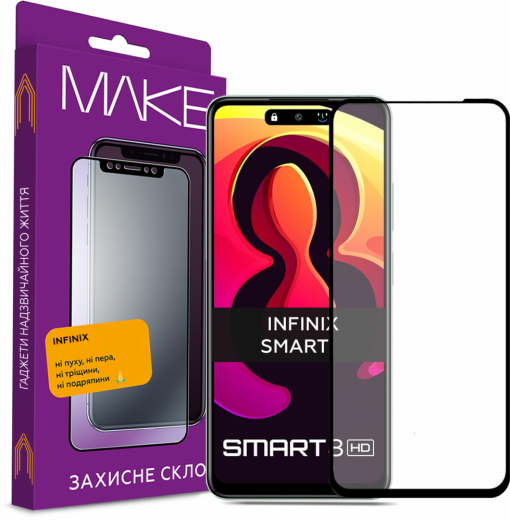 Защитное стекло MakeFuture для Infinix Smart 8 Plus/8 Pro (MGF-IS8PL/8P) - фото Защитное стекло MakeFuture для Infinix Smart 8 Plus/8 Pro (MGF-IS8PL/8P) - фото - интернет-магазин электроники и бытовой техники TTT