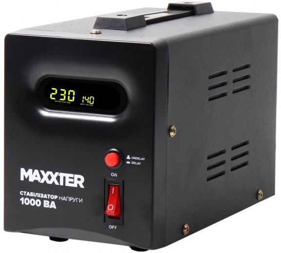 Стабилизатор напряжения Maxxter 230 В, 1000 ВА (MX-AVR-S1000-01) - фото Стабилизатор напряжения Maxxter 230 В, 1000 ВА (MX-AVR-S1000-01) - фото - интернет-магазин электроники и бытовой техники TTT