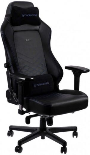 Кресло геймерское NOBLECHAIRS Hero (NBL-HRO-PU-BBL) Black/Blue - фото - интернет-магазин электроники и бытовой техники TTT