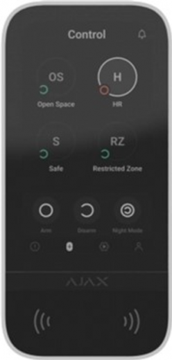 Клавиатура к охранной системе Ajax KeyPad TouchScreen White - фото - интернет-магазин электроники и бытовой техники TTT