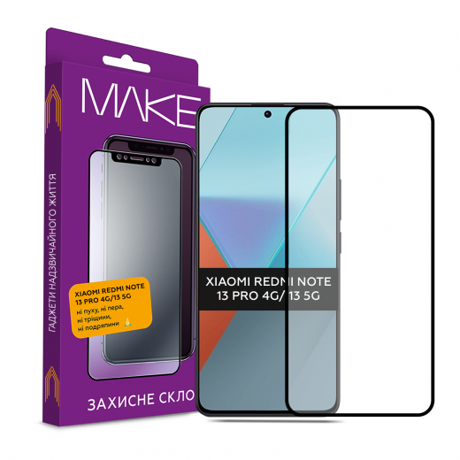 Защитное стекло MakeFuture для Xiaomi Redmi Note 13 Pro 4G/Note 13 5G (MGF-XRN13P4G/N135G) - фото Защитное стекло MakeFuture для Xiaomi Redmi Note 13 Pro 4G/Note 13 5G (MGF-XRN13P4G/N135G) - фото - интернет-магазин электроники и бытовой техники TTT