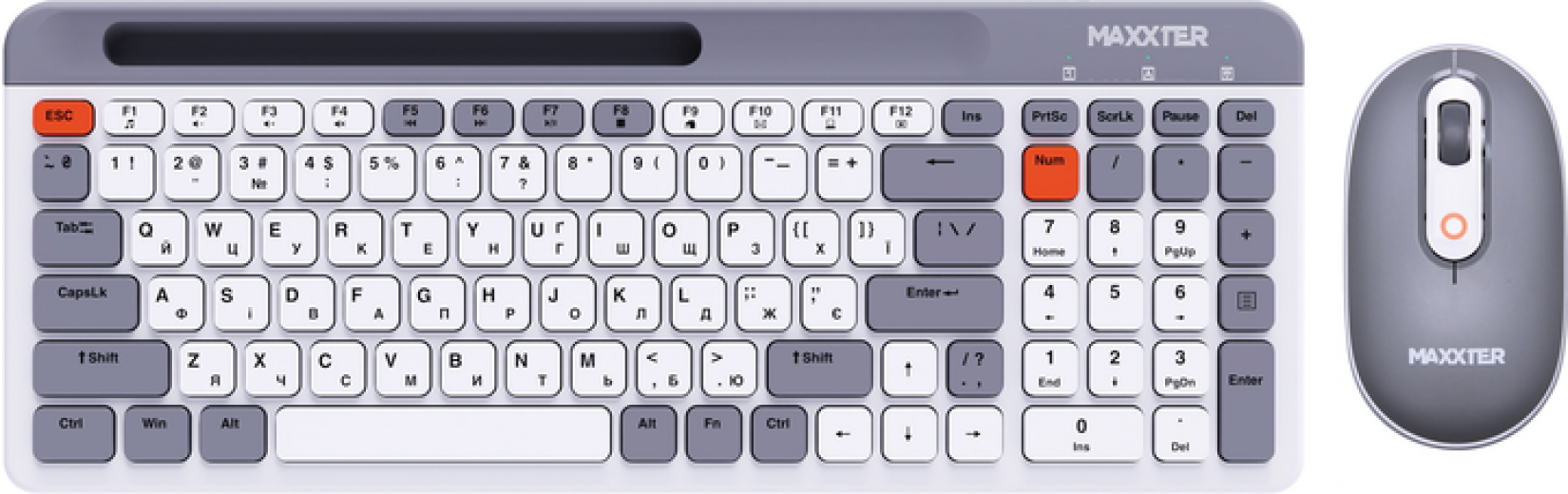 Комплект бездротовий Maxxter KMS-WCM-03G-UA Wireless Gray/White - фото Комплект бездротовий Maxxter KMS-WCM-03G-UA Wireless Gray/White - фото - інтернет-магазин електроніки та побутової техніки TTT