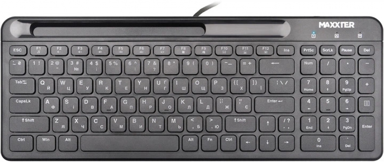 Клавиатура Maxxter KB-01B-UA USB - фото - интернет-магазин электроники и бытовой техники TTT