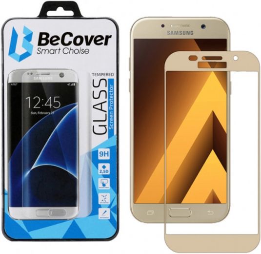 Захисне скло BeCover для Samsung Galaxy A3 2017 SM-A320 (BC_704684) Gold - фото - інтернет-магазин електроніки та побутової техніки TTT