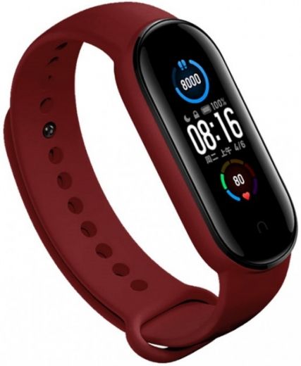 Ремінець BeCover для Xiaomi Mi Smart Band 5 (705063) Burgundy Red  - фото - інтернет-магазин електроніки та побутової техніки TTT