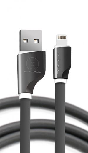 Кабель USB WUW X36 lightning 1m 2.4A Black - фото - интернет-магазин электроники и бытовой техники TTT