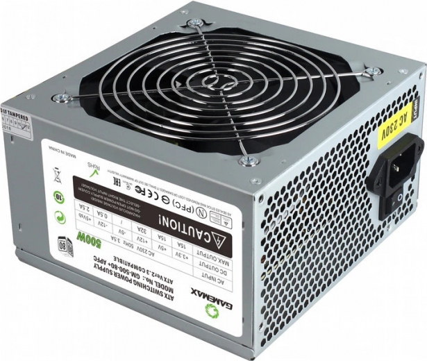 Блок живлення GameMax GM-500 80+ APFC 500W - фото - інтернет-магазин електроніки та побутової техніки TTT
