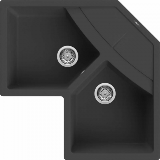 Кухонная мойка Elleci UNICO CORNER nero g40 - фото - интернет-магазин электроники и бытовой техники TTT