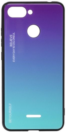 Панель BeCover Gradient Glass для Xiaomi Redmi 6 (703581) Purple-Blue - фото - интернет-магазин электроники и бытовой техники TTT