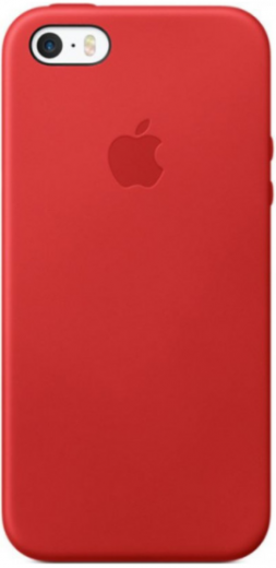 Панель Apple Leather Case iPhone 5 Red - фото - інтернет-магазин електроніки та побутової техніки TTT