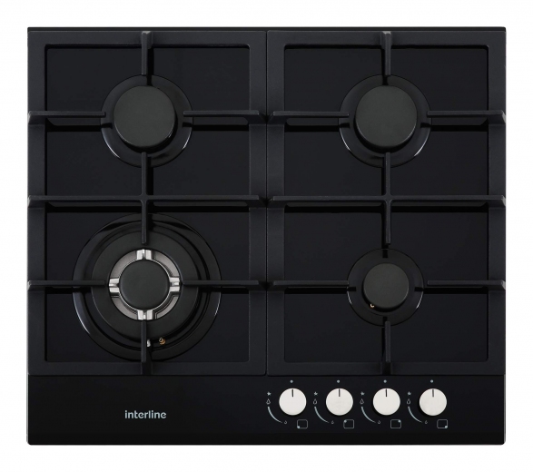 Варильна поверхня газова Interline HGG 764 FGT BA - фото - інтернет-магазин електроніки та побутової техніки TTT