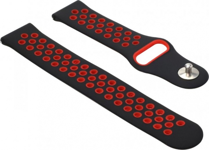 Ремешок BeCover Vents Style для Honor MagicWatch 2 / Huawei Watch 3 Pro Classic 46mm (707072) Black-Red - фото - интернет-магазин электроники и бытовой техники TTT