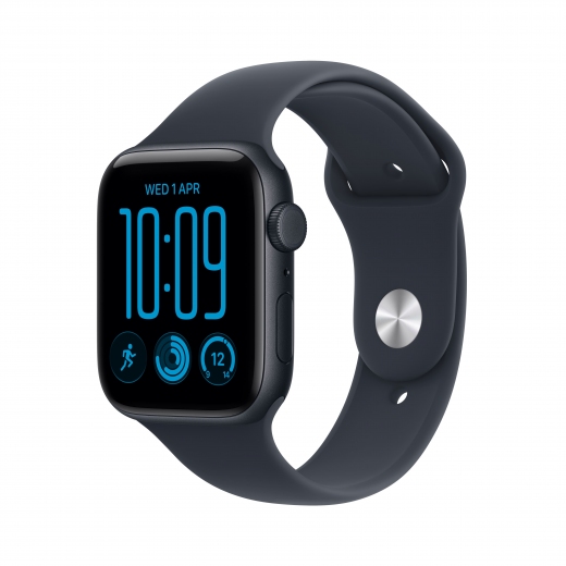 Apple Watch SE 3 GPS + Cellular 44mm Midnight Aluminium Case with Navy Blue Sport Band - S/M (MJLQ4RK/A) - фото - интернет-магазин электроники и бытовой техники TTT
