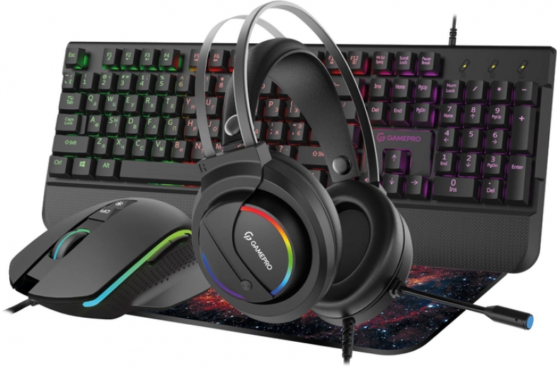 Комплект проводной GamePro Gameset 4 в 1 USB (GS1252) - фото - интернет-магазин электроники и бытовой техники TTT