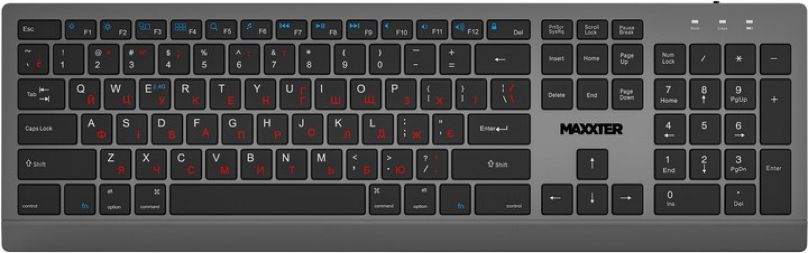 Бездротова клавіатура Maxxter KBW-01G-UA Wireless Gray - фото Бездротова клавіатура Maxxter KBW-01G-UA Wireless Gray - фото - інтернет-магазин електроніки та побутової техніки TTT