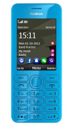 Мобильный телефон Nokia 206 Asha Dual Sim Cyan - фото - интернет-магазин электроники и бытовой техники TTT