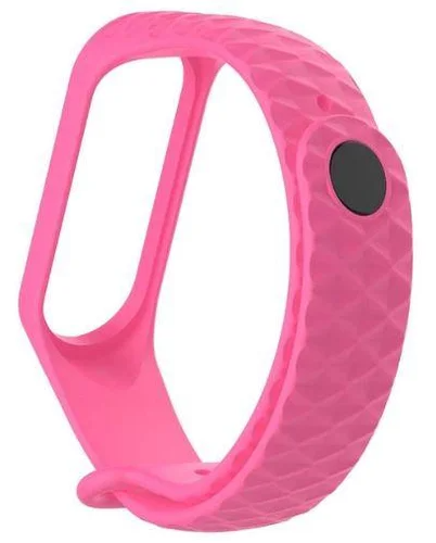Ремінець для Xiaomi Mi Band 4/3 РОМБ Pink - фото - інтернет-магазин електроніки та побутової техніки TTT