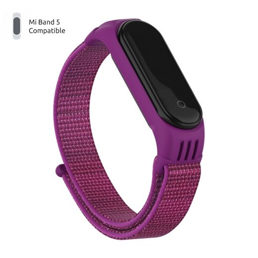 Ремінець нейлоновий Armorstandart для Xiaomi Mi Band 5 (ARM56868) Purple - фото - інтернет-магазин електроніки та побутової техніки TTT
