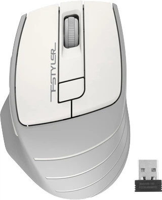 Миша A4Tech FG30 Wireless Grey/White - фото - інтернет-магазин електроніки та побутової техніки TTT