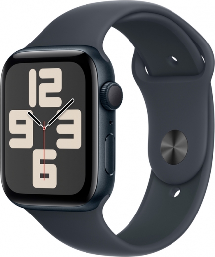 Apple Watch SE (2024) GPS 44mm Midnight Aluminium Case with Midnight Sport Band - M/L (MXEK3QH/A) - фото - інтернет-магазин електроніки та побутової техніки TTT