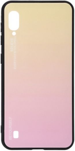 Панель BeCover Gradient Glass для Samsung Galaxy M10 2019 SM-M105 (704580) Yellow-Pink - фото - интернет-магазин электроники и бытовой техники TTT