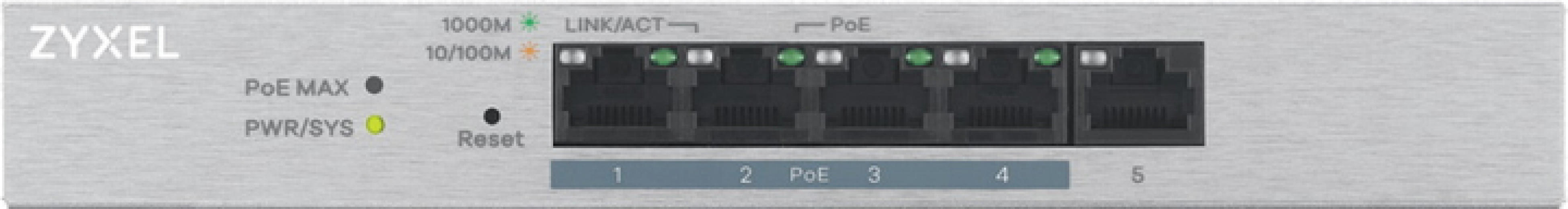 Коммутатор Zyxel GS1200-5HP v2 (60 Вт) (GS1200-5HPV2-EU0101F) - фото - интернет-магазин электроники и бытовой техники TTT