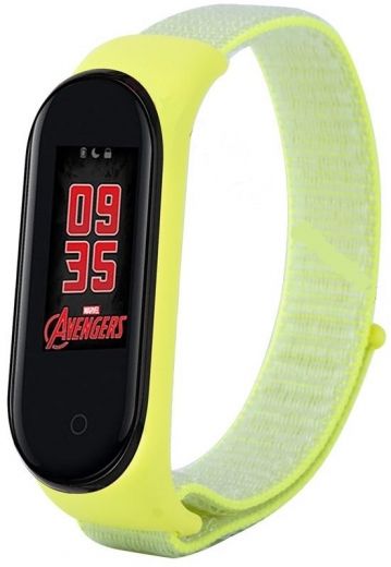 Ремінець TPU Nylon Xiaomi Mi Band 5 Light yellow - фото - інтернет-магазин електроніки та побутової техніки TTT