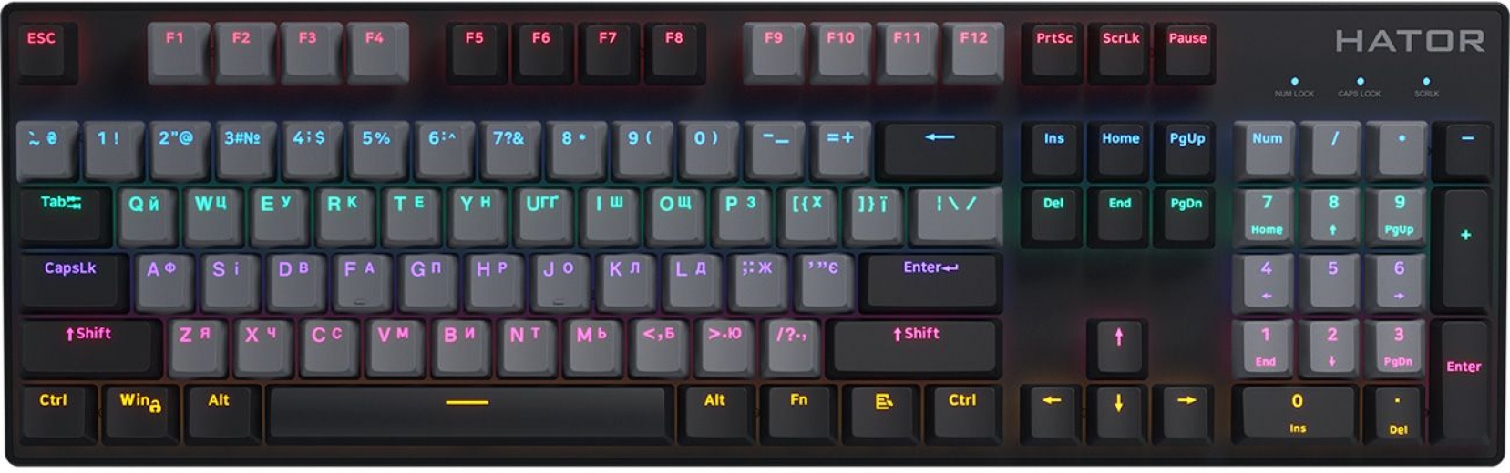 Клавиатура Hator Starfall Rainbow Origin Blue (HTK-609-BGB) - фото - интернет-магазин электроники и бытовой техники TTT