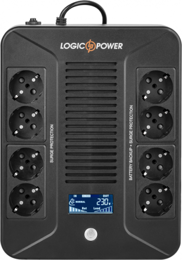 ИБП LogicPower LP-UL800VA-8PS (LP16161) - фото ИБП LogicPower LP-UL800VA-8PS (LP16161) - фото - интернет-магазин электроники и бытовой техники TTT