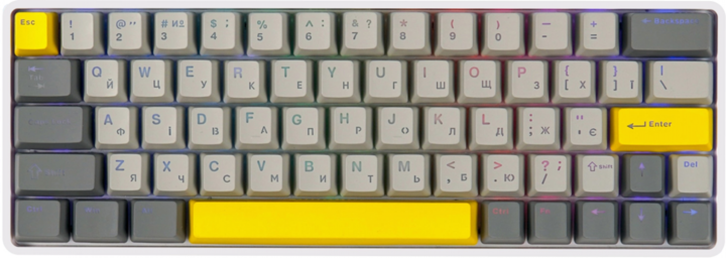 Клавіатура бездротова EPOMAKER EP64 60% Mulan Switch Hot-Swap RGB UA Wireless/Bluetooth/USB (EP64-W-M) White  - фото Клавіатура бездротова EPOMAKER EP64 60% Mulan Switch Hot-Swap RGB UA Wireless/Bluetooth/USB (EP64-W-M) White  - фото - інтернет-магазин електроніки та побутової техніки TTT