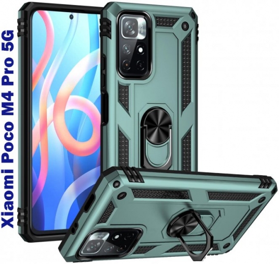 Панель BeCover Military для Poco M4 Pro 5G / Redmi Note 11T 5G (707123) Dark Green - фото - интернет-магазин электроники и бытовой техники TTT
