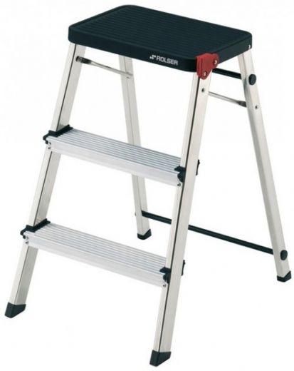 Драбина Rolser Taburete M/3 3 щаблі (MET3001-1023) Negro  - фото - інтернет-магазин електроніки та побутової техніки TTT