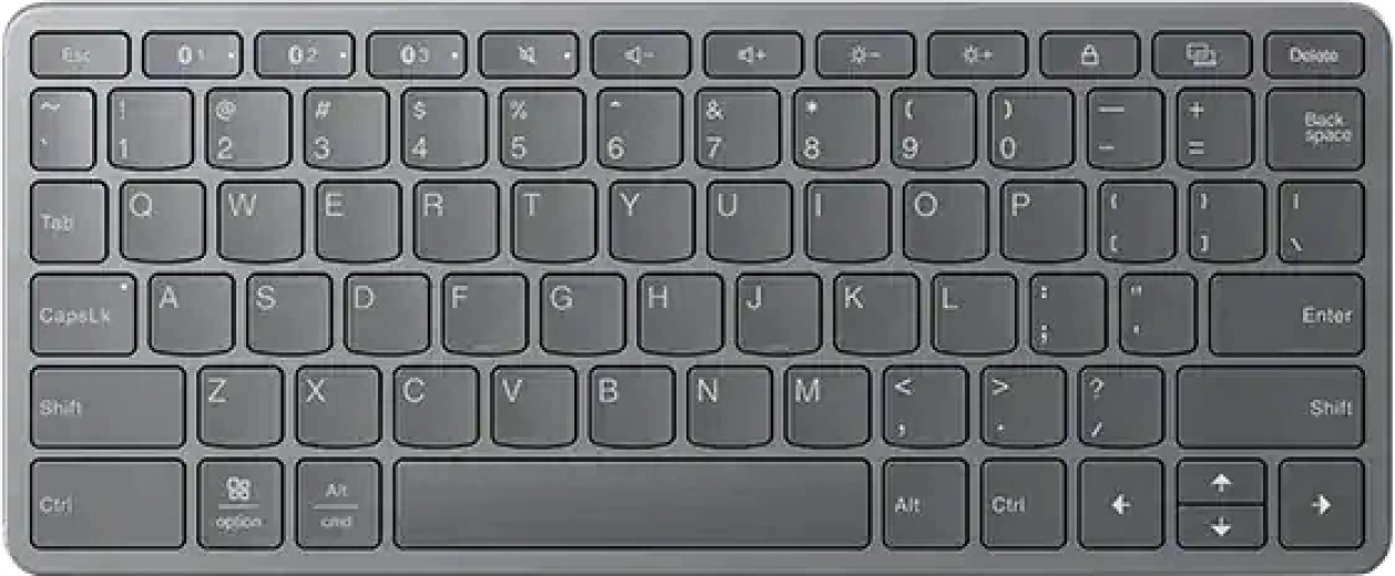 Клавиатура беспроводная Lenovo Multi-Device Bluetooth/USB (ZG38C05806) Grey  - фото - интернет-магазин электроники и бытовой техники TTT