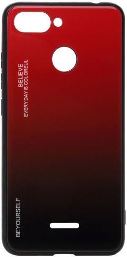 Панель BeCover Gradient Glass для Xiaomi Redmi 6 (703582) Red-Black - фото - интернет-магазин электроники и бытовой техники TTT
