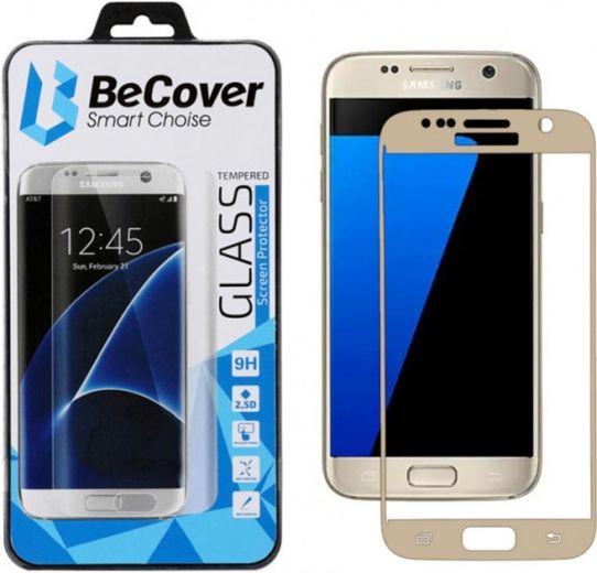 Защитное стекло BeCover для Samsung Galaxy S7 SM-G930 (BC_704690) Gold - фото - интернет-магазин электроники и бытовой техники TTT