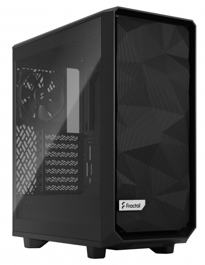 Корпус Fractal Design Meshify 2 Compact Lite TG Light Tint (FD-C-MEL2C-03) Black  - фото - інтернет-магазин електроніки та побутової техніки TTT
