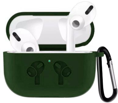 Чохол для навушників BeCover Silicon Protection для Apple AirPods Pro (704638) Deep Green - фото - інтернет-магазин електроніки та побутової техніки TTT