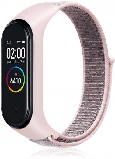 Ремешок BeCover Nylon Style для Xiaomi Mi Smart Band 7 (707666) Pink-Gray - фото - интернет-магазин электроники и бытовой техники TTT